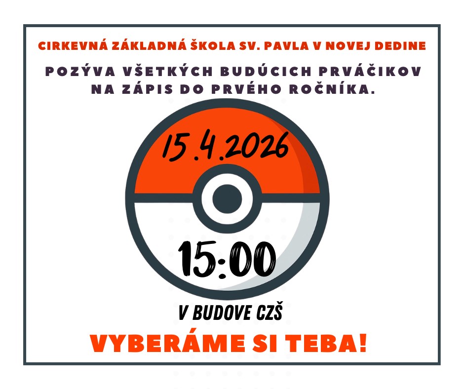 Pozvánka na zápis do 1. ročníka